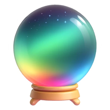 aurora crystal ball sticker