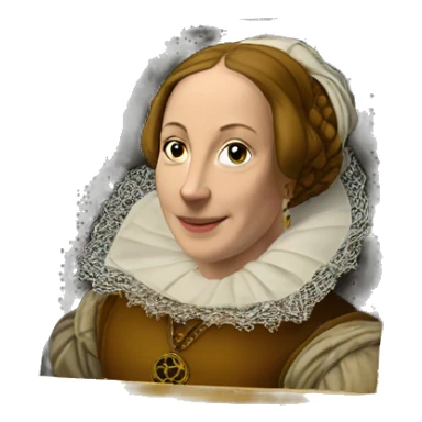 a framed portrait of a Renaissance woman sticker