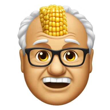 Danny devito as n ear of corn sticker