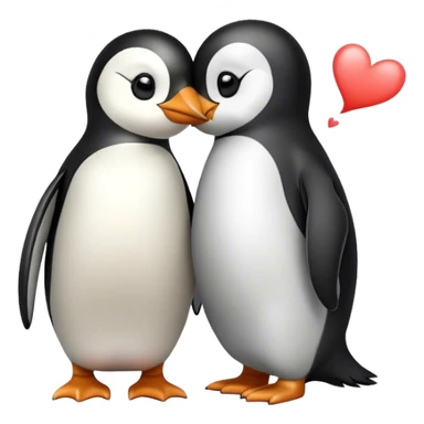 Pingüino mandando un beso sticker