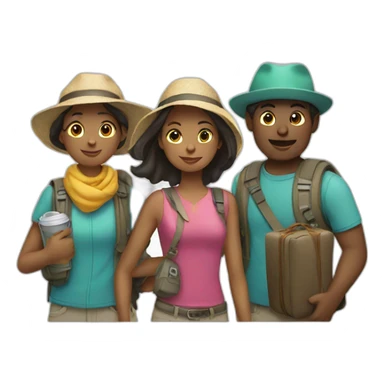 travel trio sticker