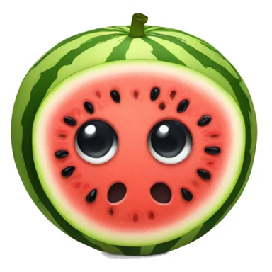 watermelon with big black eyes sticker