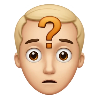 confused face with a question mark above the head sticker