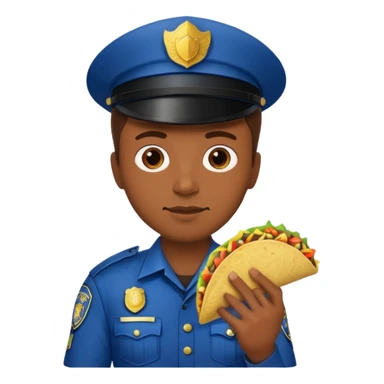 police holding taco sticker