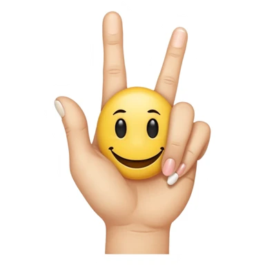 Middle finger with smiley face  sticker