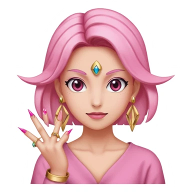 Pokemon with nails and earrings sticker