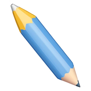 white colored pencil with a sharp tip sticker