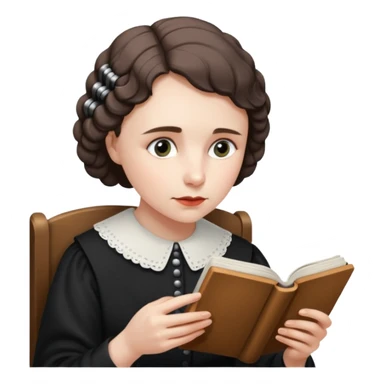 hellen keller reading braille  sticker