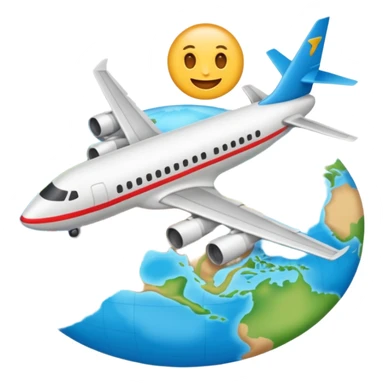 emoji de viaje, algo como un avion  dirigiendose a un destino en un mapa sticker