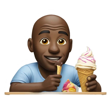 micheal jordan eating ice cream sticker