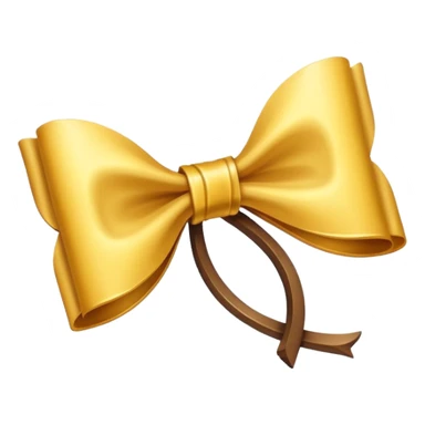 Golden bow with long length long ends  sticker