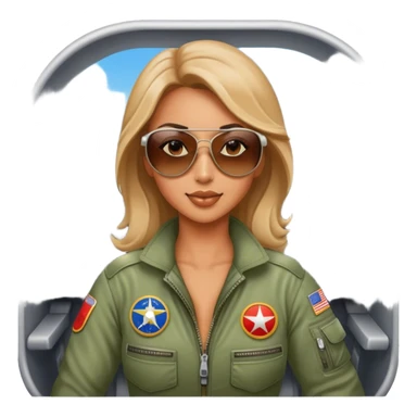 Hot chick flying an airplane sticker