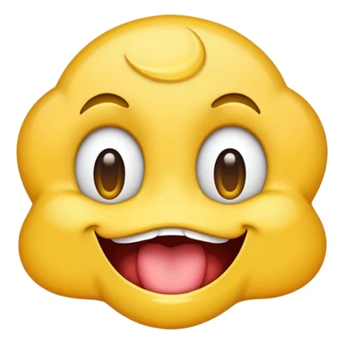 slurping and smirking emoji with drool sticker