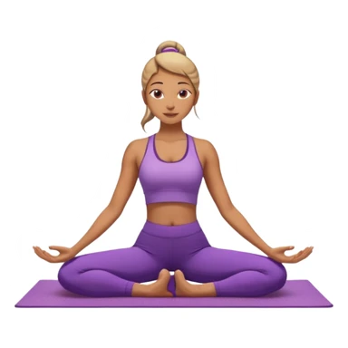 	A woman in purple yoga clothes arching her back in cobra pose, glowing warm light, relaxed energy, soft background. sticker