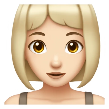 neko girl whie sking brown eyes sticker