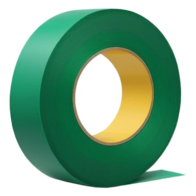 make warm light Green wide tape rolling on the floor sticker