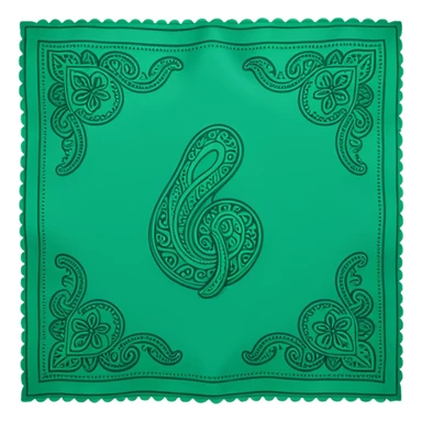 Green Paisley Bandana sticker