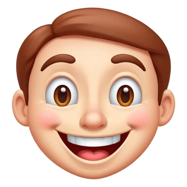 Silly and goofy face sticker