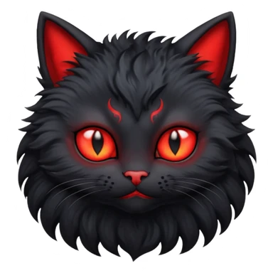 sweet baby demon cat sticker