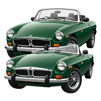 1977 British racing green Mgb roadster chrome bumper wire wheels reg plate YGR 151R  sticker