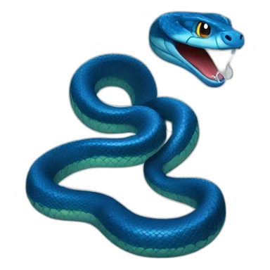 Blue snake sticker