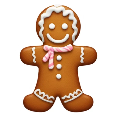 A gingerbread with frosting sticker