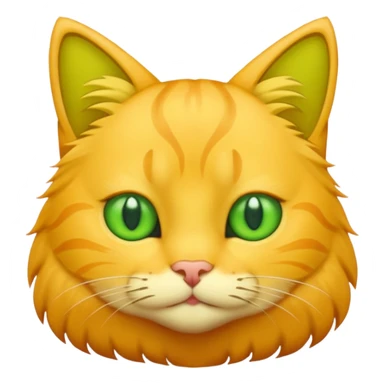 GATO AMARILLO SIN OREJAS VERDES sticker