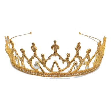 dainty gold crown crystal tiara  headband sticker