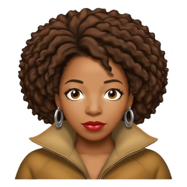 Macy Gray with dark brown hair sticker