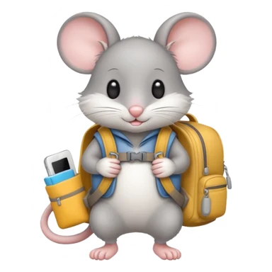 sweet mice with backpack sticker