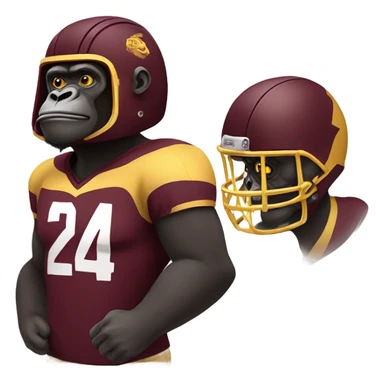 Gorilla football maroon gold sticker
