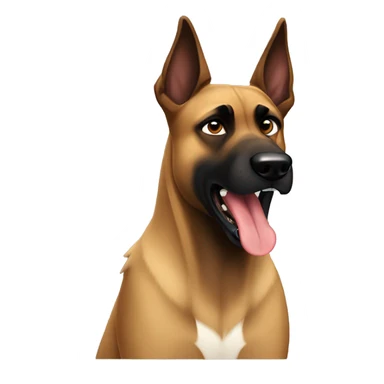 An angry Belgium malinois  sticker
