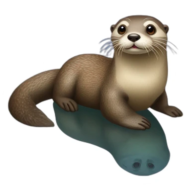 Loutre sur un poulpe sticker