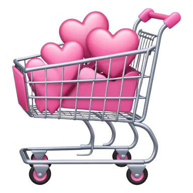 make shopping cart with very girly pink tones. sticker