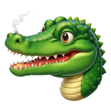 Un alligator habillé en smoking faisant un sourire sticker