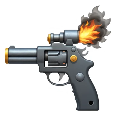 gun firing from nozzle sticker