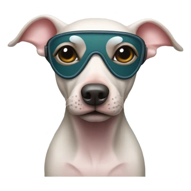 American Hairless Terrier with Swimming Mask sticker