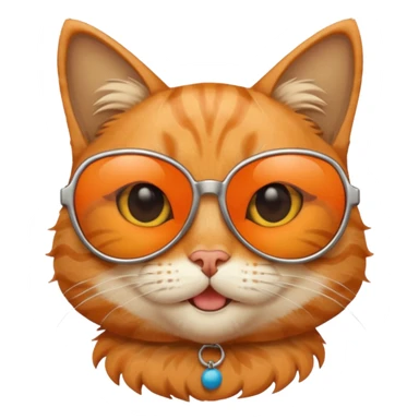 Cat wearing sunglasses sticker