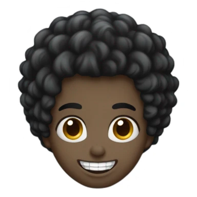 Un jeune congolais, les cheveux bleus et qui a das dents de vampire. sticker