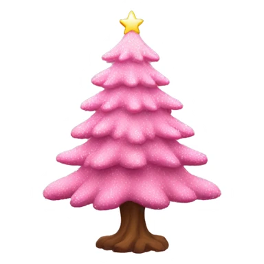 a aesthetic pink christmas tree sticker