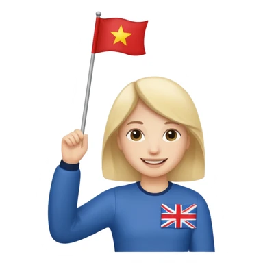 Guide + small flag, Tour Groups. sticker