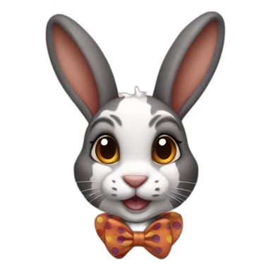 Harlequin rabbit sticker