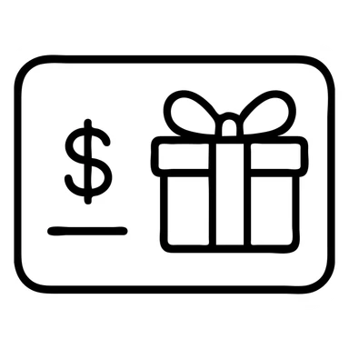 create gift certificate icon on transparent background png sticker
