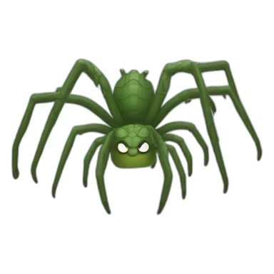 The spider bit off the crocodile sticker