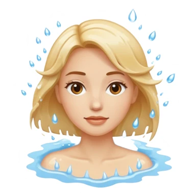 Woman splashed sticker