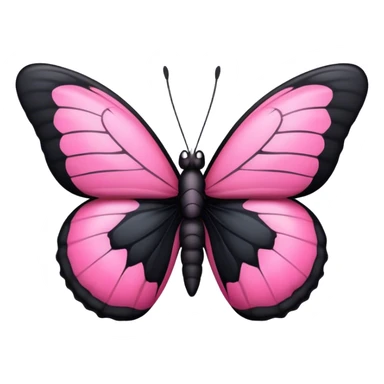 black and pink butterfly sticker
