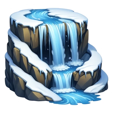 winter snow waterfall sticker