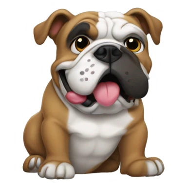 Bulldog frances con mancha negra  sticker