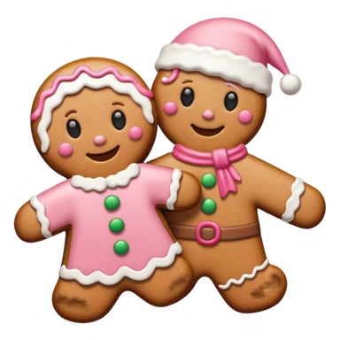 christmas gingerbread pastel pink and red sticker