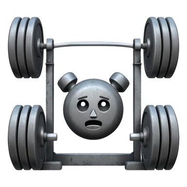 Gym facade with a sign featuring giant weights. sticker